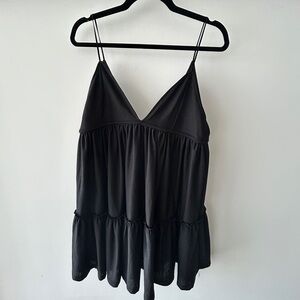 Zara Black V-neck dress